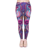 Women Fashion Legging Aztec Round Ombre Printing leggins Slim High Waist  Leggings Woman Pants - Sellve