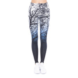 Women Fashion Legging Aztec Round Ombre Printing leggins Slim High Waist  Leggings Woman Pants - Sellve