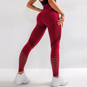 Women High Waist Push Up Leggings Hollow Fitness Leggins Workout Legging For Women Casual Jeggings - Sellve