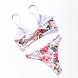 Sexy Solid/Floral/Tie Dye Thong Brazilian Push Up Bikini Set 2020 Swimsuit Women Swimwear Beach Wear - Sellve