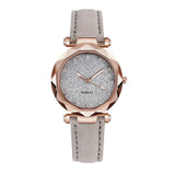 Casual Women Romantic Starry Sky Wrist Watch Leather Rhinestone Designer Ladies Clock Simple Dress Gfit - Sellve