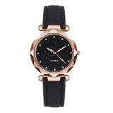 Casual Women Romantic Starry Sky Wrist Watch Leather Rhinestone Designer Ladies Clock Simple Dress Gfit - Sellve