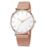 Ultra-thin Rose Gold Watch Minimalist Mesh Women Watch - Sellve