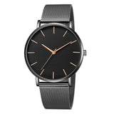 Ultra-thin Rose Gold Watch Minimalist Mesh Women Watch - Sellve