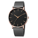 Ultra-thin Rose Gold Watch Minimalist Mesh Women Watch - Sellve