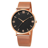 Ultra-thin Rose Gold Watch Minimalist Mesh Women Watch - Sellve