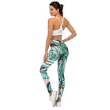 Sexy Women Legging leaf Printing Fitness leggins Fashion Slim legins High Waist Leggings Woman Pants - Sellve