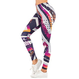 Sexy Women Legging leaf Printing Fitness leggins Fashion Slim legins High Waist Leggings Woman Pants - Sellve