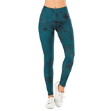 Sexy Women Legging leaf Printing Fitness leggins Fashion Slim legins High Waist Leggings Woman Pants - Sellve