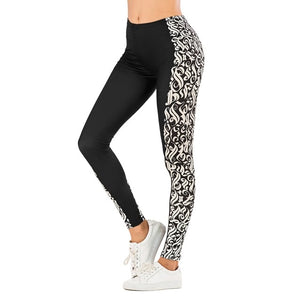 Sexy Women Legging leaf Printing Fitness leggins Fashion Slim legins High Waist Leggings Woman Pants - Sellve