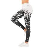 Sexy Women Legging leaf Printing Fitness leggins Fashion Slim legins High Waist Leggings Woman Pants - Sellve