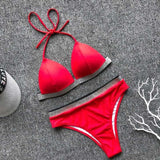 High Waist Bikini 2020 Swimsuit Women Swimwear Push Up Halter Bikini Set Bather Bathing Suit Beach Wear Female - Sellve