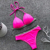 High Waist Bikini 2020 Swimsuit Women Swimwear Push Up Halter Bikini Set Bather Bathing Suit Beach Wear Female - Sellve