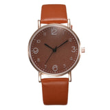 Top Style Fashion Women's Luxury Leather Band Analog Quartz Wrist Watch Golden Ladies Watch - Sellve