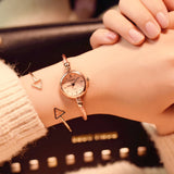 Small Gold Bangle Bracelet Luxury Watches Stainless Steel Retro Ladies Quartz Wristwatches - Sellve