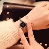 Small Gold Bangle Bracelet Luxury Watches Stainless Steel Retro Ladies Quartz Wristwatches - Sellve