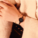 Small Gold Bangle Bracelet Luxury Watches Stainless Steel Retro Ladies Quartz Wristwatches - Sellve