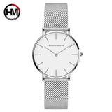 Japan Quartz Movement High Quality 36mm hannah Martin Women Stainless Steel Mesh Rose Gold Waterproof Ladies Watch - Sellve