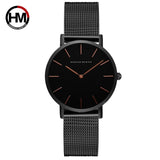 Japan Quartz Movement High Quality 36mm hannah Martin Women Stainless Steel Mesh Rose Gold Waterproof Ladies Watch - Sellve