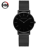 Japan Quartz Movement High Quality 36mm hannah Martin Women Stainless Steel Mesh Rose Gold Waterproof Ladies Watch - Sellve