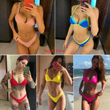 Swimsuit Women Swimwear Push Up Bikini Set Patchwork Biquini Brazilian Summer Beach Bathing Suit Swim Wear - Sellve