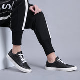 Men Casual Shoes Luxury Brand Fashion Black White Sneakers Men 100% COw Leather Breathable Soft Walking Footwear - Sellve