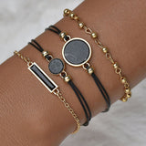 Watch Set Women 5pcs Woman Quartz Wristwatch Leather Ladies Bracelet Luxury Watch - Sellve