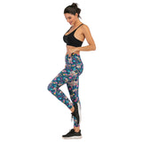 Women Fashion Legging Fluorescent tree branch Printing leggings Slim High Waist Leggings Woman Pants - Sellve