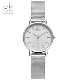 Slim Sliver Mesh Stainless Steel Watches Women Luxury Casual Clock Ladies Wrist Watch - Sellve