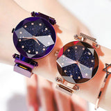 Ladies Magnetic Starry Sky Clock Luxury Women Watches Fashion Diamond Female Quartz Wristwatches - Sellve