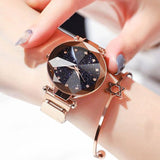 Ladies Magnetic Starry Sky Clock Luxury Women Watches Fashion Diamond Female Quartz Wristwatches - Sellve