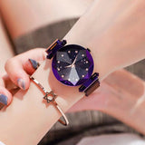 Ladies Magnetic Starry Sky Clock Luxury Women Watches Fashion Diamond Female Quartz Wristwatches - Sellve