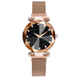 Ladies Magnetic Starry Sky Clock Luxury Women Watches Fashion Diamond Female Quartz Wristwatches - Sellve