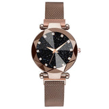 Ladies Magnetic Starry Sky Clock Luxury Women Watches Fashion Diamond Female Quartz Wristwatches - Sellve