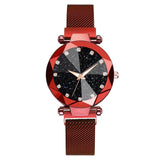 Ladies Magnetic Starry Sky Clock Luxury Women Watches Fashion Diamond Female Quartz Wristwatches - Sellve