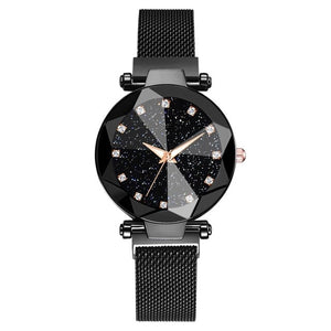 Ladies Magnetic Starry Sky Clock Luxury Women Watches Fashion Diamond Female Quartz Wristwatches - Sellve