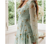 Summer Dress Women Vestidos Casual Tie Dye Clothing Robe Femme Chic Beach Dresses Chiffon Autumn Maxi Dress - Sellve