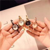 Small Gold Bangle Bracelet Luxury Watches Stainless Steel Retro Ladies Quartz Wristwatches - Sellve