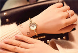 Small Gold Bangle Bracelet Luxury Watches Stainless Steel Retro Ladies Quartz Wristwatches - Sellve