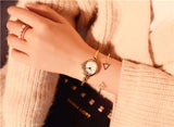 Small Gold Bangle Bracelet Luxury Watches Stainless Steel Retro Ladies Quartz Wristwatches - Sellve