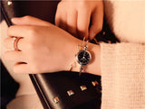 Small Gold Bangle Bracelet Luxury Watches Stainless Steel Retro Ladies Quartz Wristwatches - Sellve