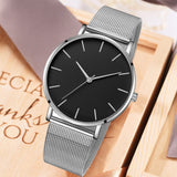 Ultra-thin Rose Gold Watch Minimalist Mesh Women Watch - Sellve