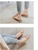 Women Pumps Slippers Slip on Mules Low Heel Casual Shoes - Sellve