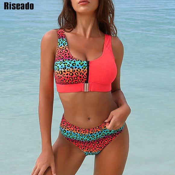 Sexy Bikini Set Leopard Swimwear Women 2020 Patchwork Swimsuits Push Up Bikini Printed Bikinis Mujer Beach Wear - Sellve