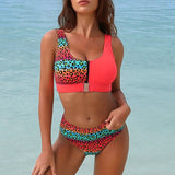 Sexy Bikini Set Leopard Swimwear Women 2020 Patchwork Swimsuits Push Up Bikini Printed Bikinis Mujer Beach Wear - Sellve