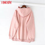 Women fleece hoodie sweatshirts winter japanese fashion Oversize ladies pullovers warm pocket hooded jacket - Sellve