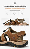 Classic Men's Sandals Summer Soft Sandals Comfortable Men Shoes Genuine Leather Sandals - Sellve