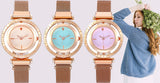 Top Style Fashion Women's Luxury Leather Band Analog Quartz Wrist Watch Golden Ladies Watch - Sellve