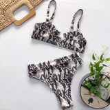 High Waist Bikini Push Up Swimsuit Leopard Swimwear Women Brazilian Bikini Set Biquini Sexy Bathing Suit Women - Sellve