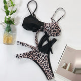 High Waist Bikini Push Up Swimsuit Leopard Swimwear Women Brazilian Bikini Set Biquini Sexy Bathing Suit Women - Sellve